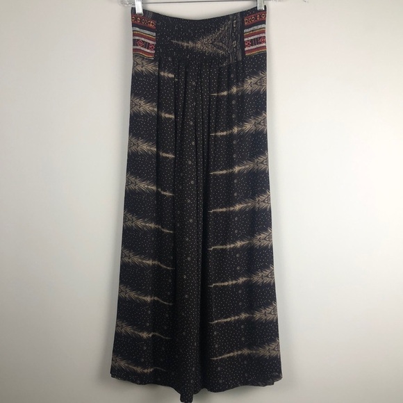 NEW Bali Queen Pocahontas Wide Leg High Rise Pants Embroidered Beach Travel - Picture 11 of 16